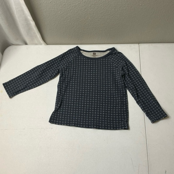 Tea Collection Other - Tea Collection Size 3 Blue Geometric Long Sleeve Top 100% Cotton